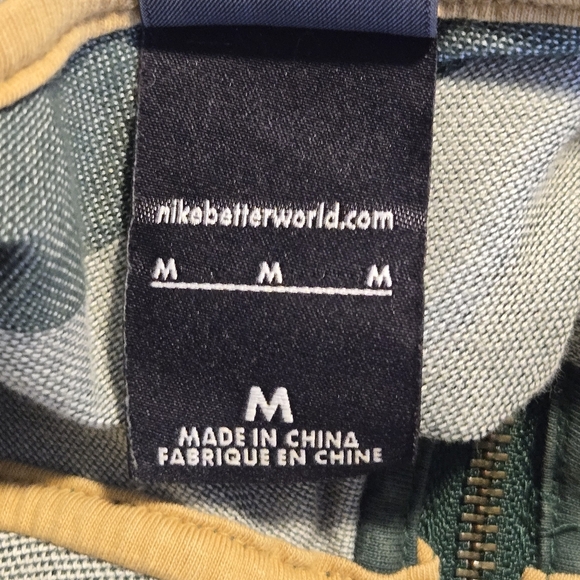 Nike Mens Retro Y2K Monochromatic Green Striped Full Zip Hooded Jacket Medium - Picture 9 of 10